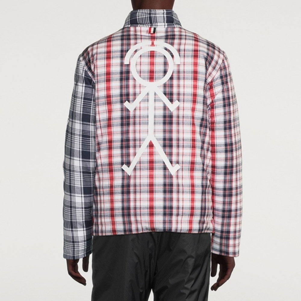 THOM BROWNE Mr. Thom Framis Down Jacket In Multicolor Funmix Print